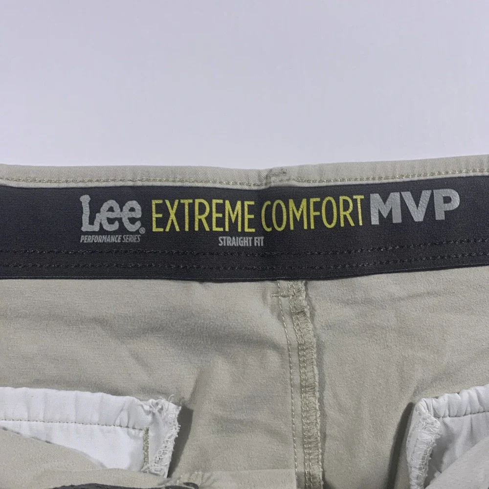 Lee Extreme Comfort MVP Pants Mens 40x29 Stone Straight Stretch Chinos 4272412